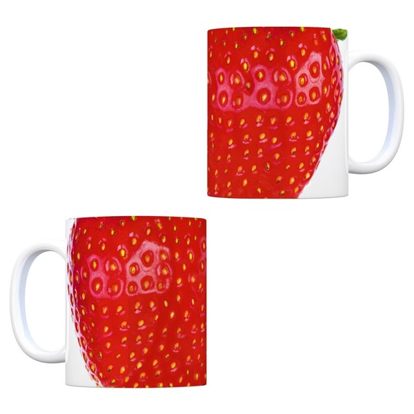 Kaffeebecher Mit Erdbeere Motiv Kaffeetasse Tasse-image