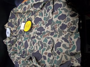 Vintage 80s Black Sheep Old School Camo Mens Hunting Jacket & Shirt Large NWT