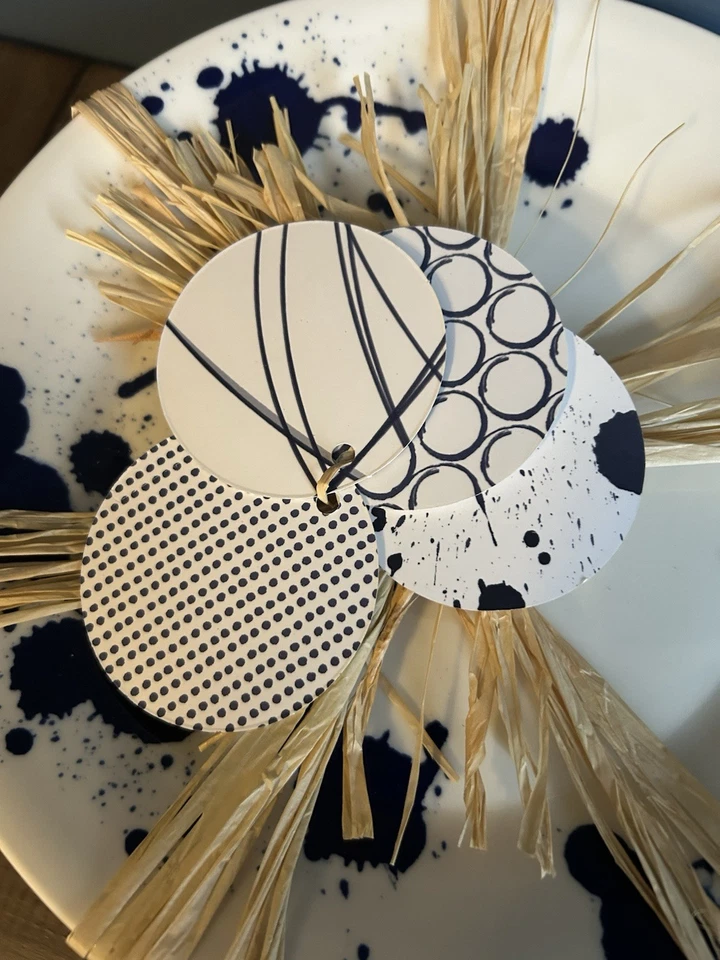 Royal Doulton Side Salad Dessert Plates Pacific Blue White & Blue 6 Designs New - Image 4 of 4