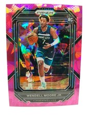 2022-23 Panini Prizm Wendell Moore Jr. #221 RC Pink Cracked Ice Prizm Minnesota