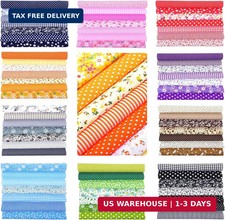 70 Pieces Cotton Fabric Squares 10 x 10 Inches, Assorted Patterns Colors Precu