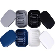 4Pcs Travel Soap Container Portable Soap Box, Leakproof Soap Case, Plastic S...