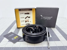 Jasgood Leather Belt - Long -  With Instructions & Tool To Add Holes/Shorten