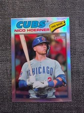 2026 Topps Heritage Chrome Refractor Nico Hoerner #28 Cubs