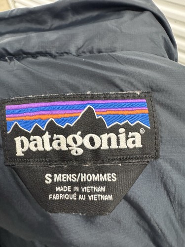 Patagonia Puffer Down Sweater Jacket Mens Small Coat Blue Full Zip Up Hiking - Picture 8 of 8
