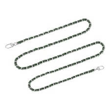 55" Purse Chain Strap with Buckles for Shoulder and Cross Body Green  Silver 