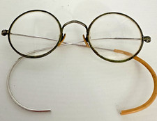 Antique Victorian Round Wire Rim Spectacles Cable Temple Glasses Steampunk