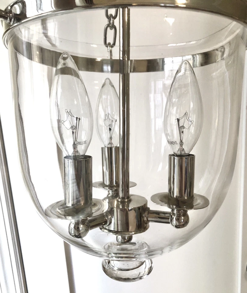 Hudson Valley Iluminación Campana Tarro Cromo Colgante Luz Hampton Foto 2 de 4