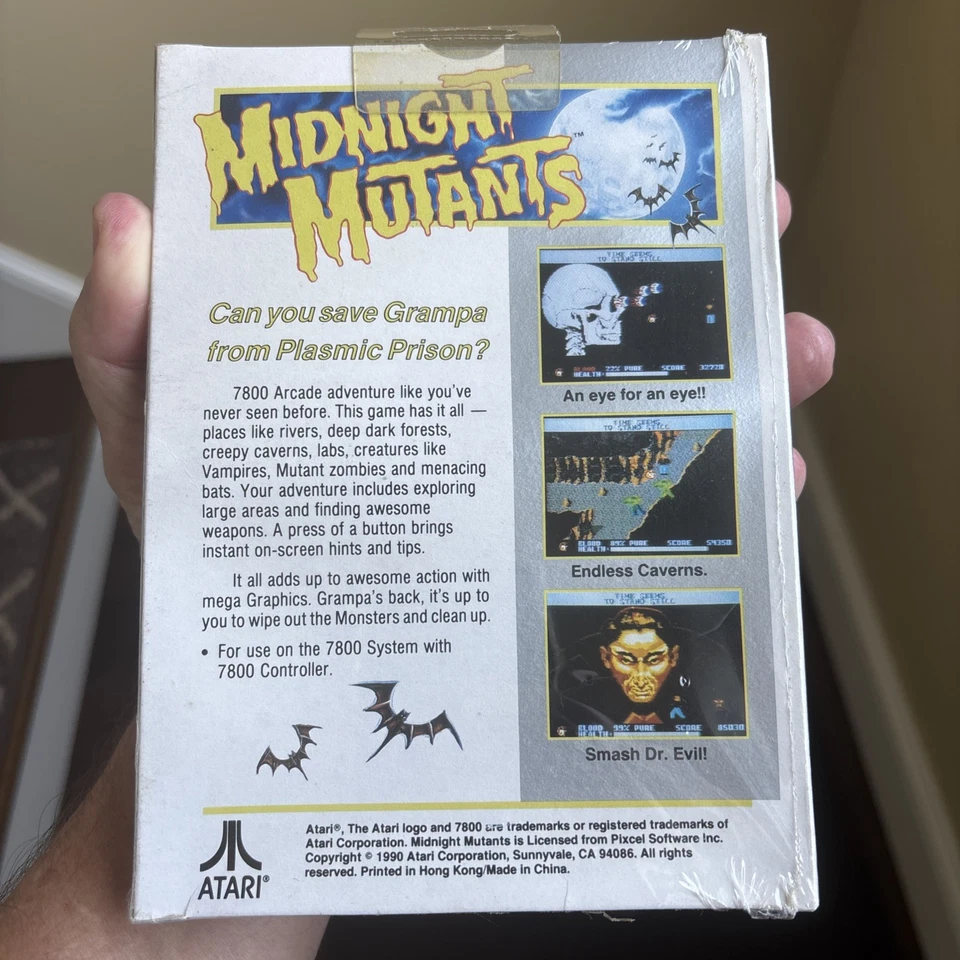 Atari 7800 Midnight Mutants - New Factory Sealed! RARE! Nice Condition! - Image 2 of 4