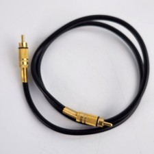 Premium RCA Audio Cable Male to Male Gold Plated Connector Black Single Cord