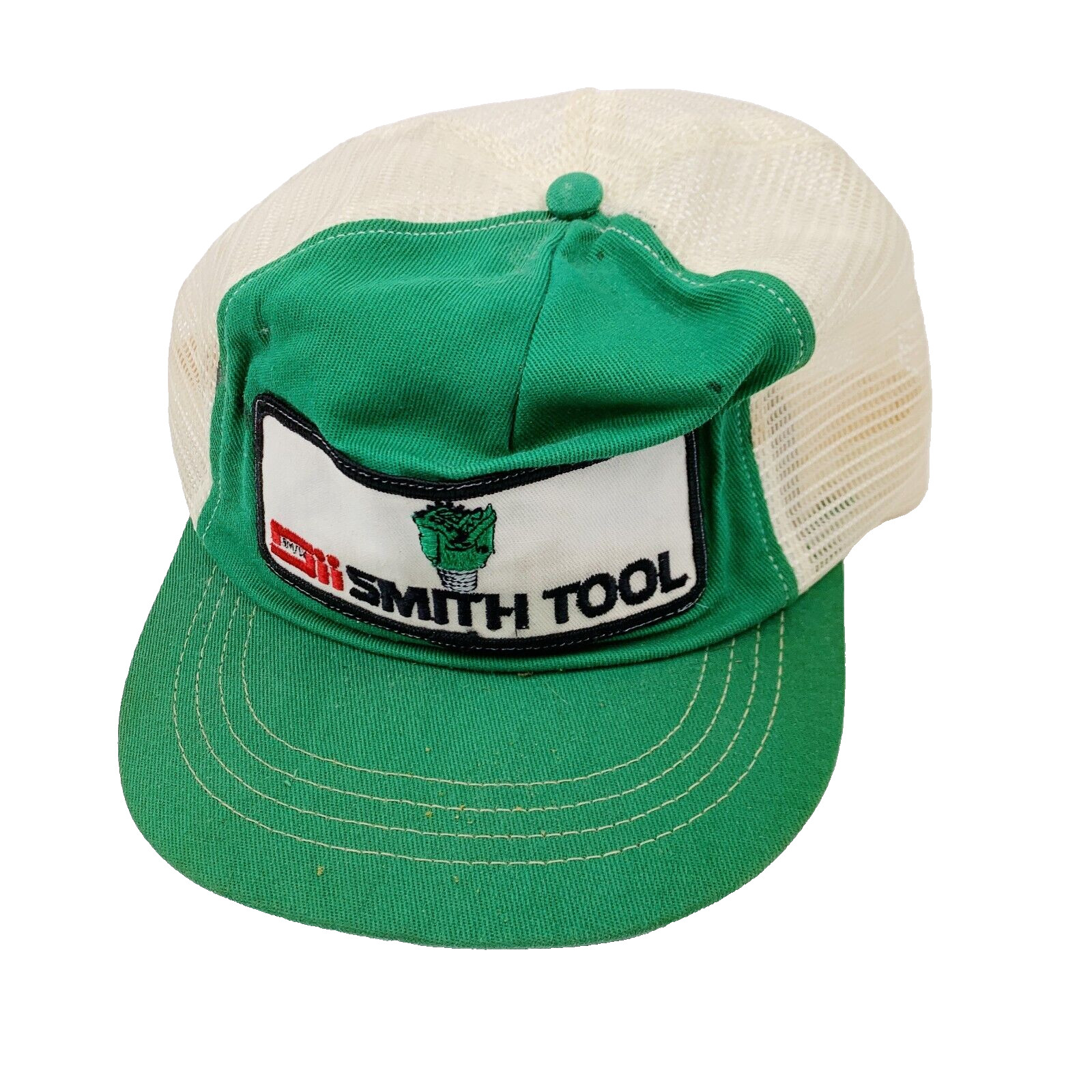 Vintage Smith Tool Green White Patch Snapback Tru… - image 1