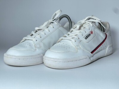 Adidas Continental 80 Women’s US White Red G27706 Retro Leather  Sneakers