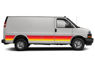 Retro Streifen Aufkleber Sticker Grafik Vinyl kompatibel mit Chevrolet Express