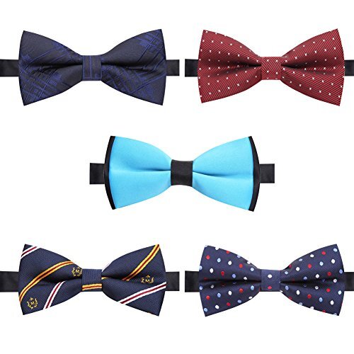 8 PACS Elegant Adjustable Pre-tied Bow Ties for Men Boys (1&4&5&6&8 Pack for K - Bild 1 von 6