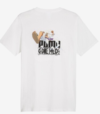 PUMA X One Piece Graphic T-Shirt White XXL(2XL) Gear 5 Straw Hat