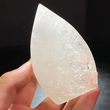 208g Natural White crystal obelisk Crystal energy column Reiki healing