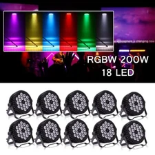 200W DMX RGBW 18 LED Par Can Stage Lights Party Disco Show Gig Lighting