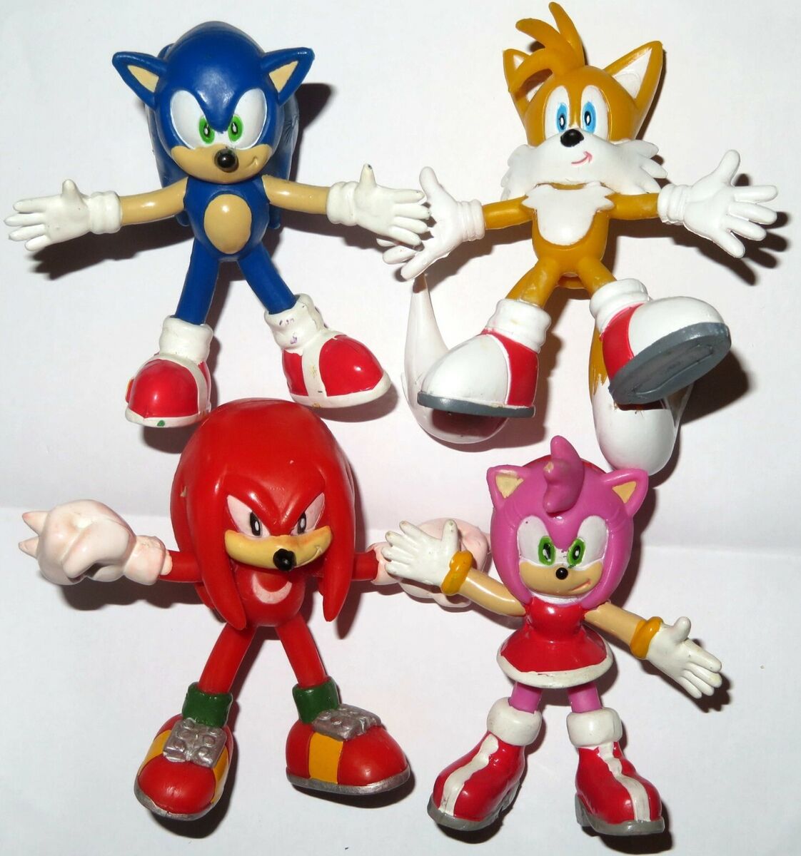 Kit 4 Boneco Sonic Tails Knuckles the Echidna Amy Rosa Brinquedo Lançamento  Action Figure - WIN Colecionáveis