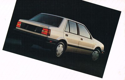 Big 1986 Chevy SPECTRUM Brochure / Pamphlet w/ Color Chart