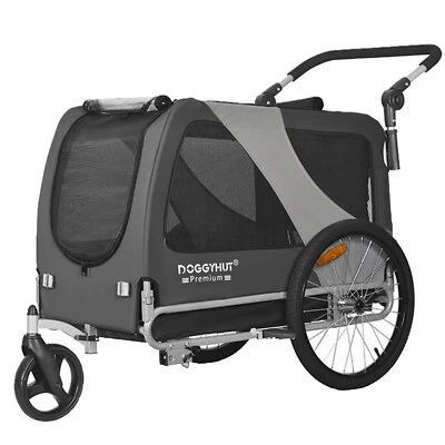 TIGGO DOGGYHUT® Premium XL Fahrradanhänger & Jogger 2 in 1 Hundeanhänger