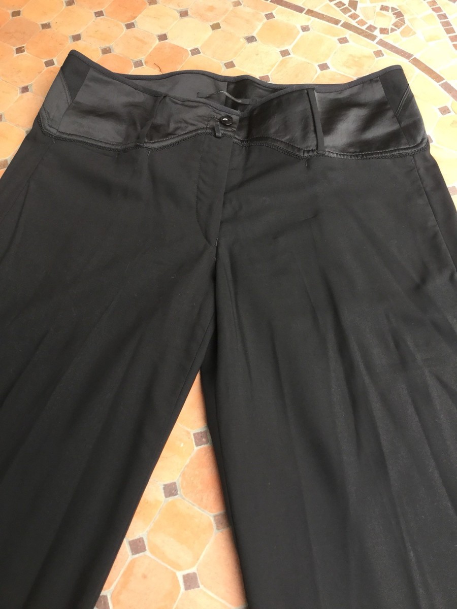 Pantalon Femme Girbaud Noir Taille 42F - Occasion En Très Bon état, Coupe Regular, Marque Vintage De Mode