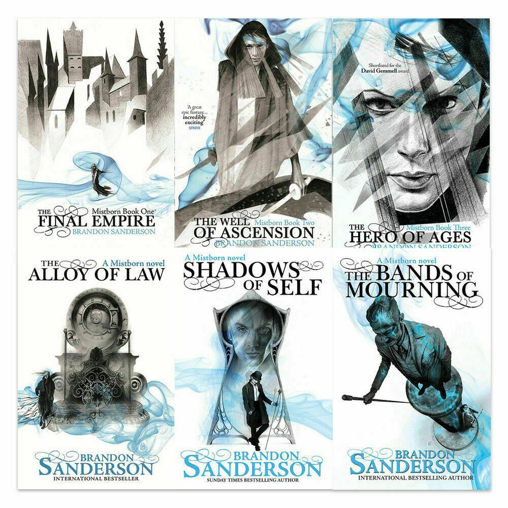 Mistborn 6 Books Collection Set by Brandon Sanderson by Gollancz