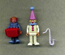 Jajko niespodziane - Figurki wtykowe - Trójkąt -- Cyrk -- Klaun -- 2 sztuki -- Z instrumentami