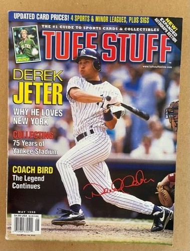 DEREK JETER NEW YORK YANKEES TUFF STUFF MAGAZINE MAY 1998 HALL OF FAMER ...