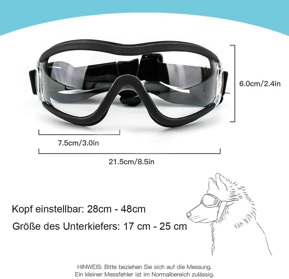 Dog Goggles Large UV Protection Sunglasses Medium Large DogsAdjustable Glasses - image 2 of 4