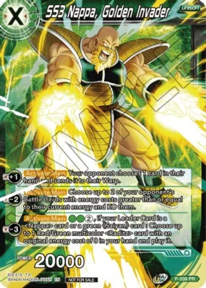 Light Play DBS:M SS3 Nappa, Golden Invader - P-339 - PR Dragon