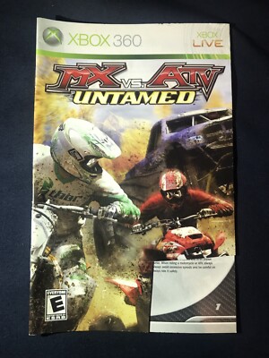  MX vs. ATV Untamed (Microsoft Xbox 360, 2007) ORIGINAL MANUAL ONLY 