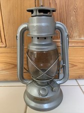 Gray Metal Kerosene Lantern 11” Railroad Lamp