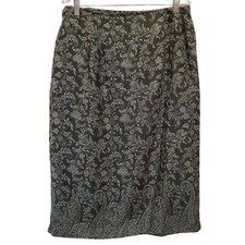 EUC Sag Harbor Paisley Wrap Lined Maxi Skirt Women's Size Medium