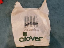 Vintage CLOVER Strawbridge and Clothier PLASTIC BAG