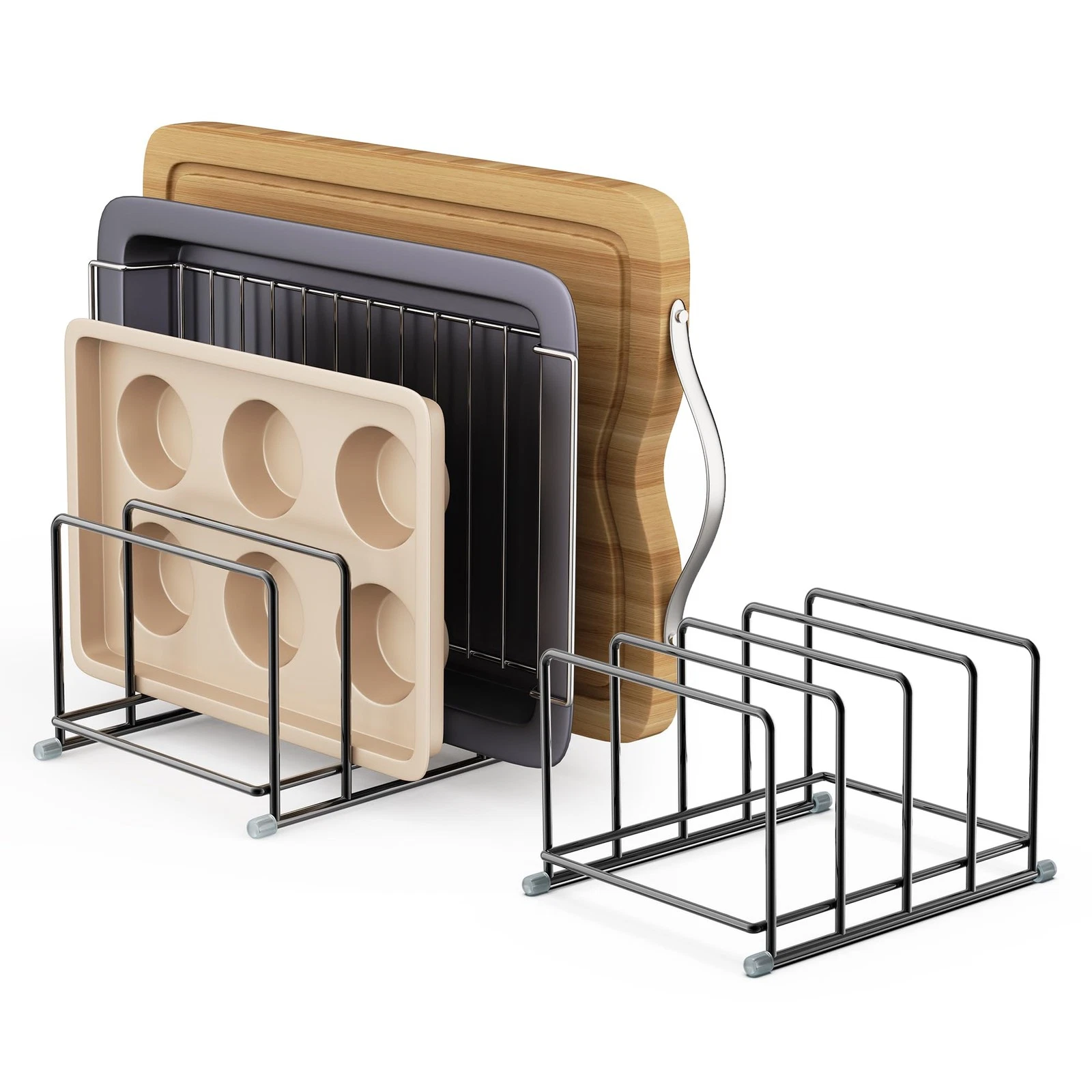 Cutting Board Organizer-1.6in Wide Kitchen Cutting Board Holder Stand for Pan...
