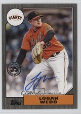 2022 Update 1987 Topps Baseball Black /199 Logan Webb #87BA-LW Auto 0za6