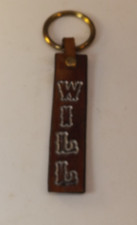 Personalized Leather Keychain, Engraving, Handcrafted "WILL"