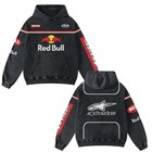 Retro Bull Red Racing Washed Hoodie MotoGP World Champion Enthusiast Apparel