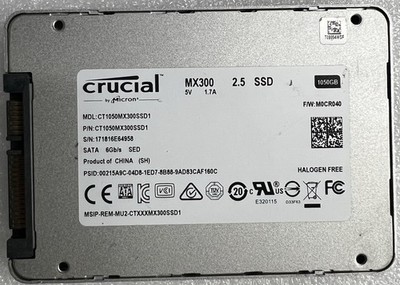 Crucial MX300 1TB SSD Solid State Drive 2.5'' CT1050MX300SSD1 1050GB SATA 6.0