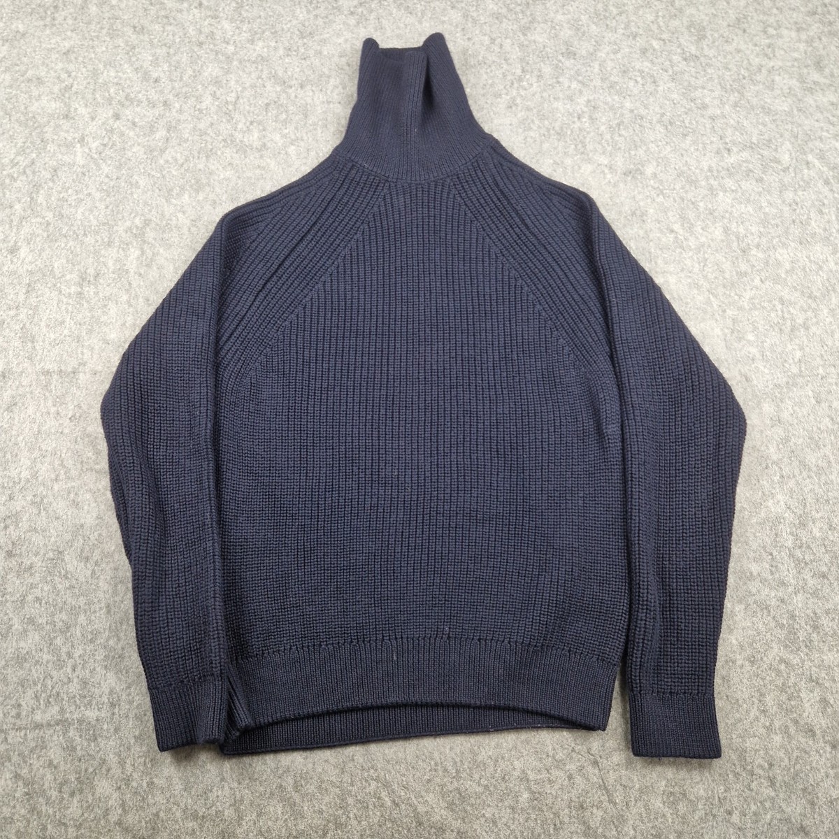Hugo Boss Jumper Mens Medium Blue Gilo Turtle Neck Sweater Italian