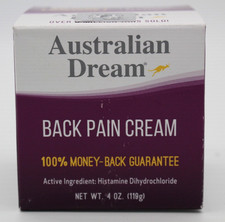 Australian Dream Back Pain Relief Cream 4 oz - EXP 2027/2028