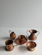 Vintage Miniature Copper & Brass Kitchenware Collection - 6 Piece Set - England