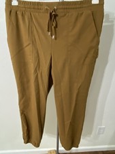 Nine West Womens Size XL Jogger Pants Dark Mustard Color 37X26 Elastic Waist