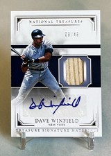 Dave Winfield 2017 National Treasures Signature Materials #/49 Relic Auto HOF