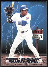 2000 Pacific Vanguard High Voltage Sammy Sosa Baseball Card #10 - Chicago Cubs