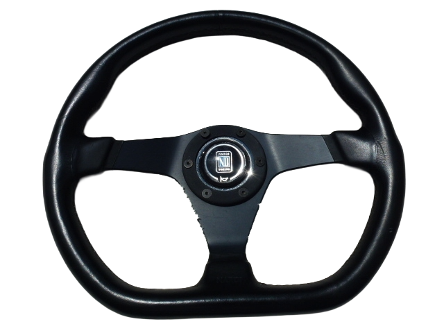 NARDI D-Shape Flat Leather Steering Wheel 350mm Horn Ring JDM GTR