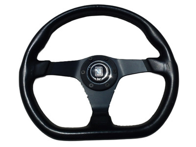 NARDI ステアリングホイール 350mm NARDI D-Shape Flat Leather Steering Wheel 350mm Horn Ring JDM GTR