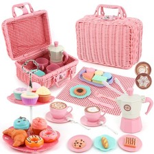 Afternoon Tea Toys Set Pretend Play Food Toys for Girls, Party Tea Playset Gi...