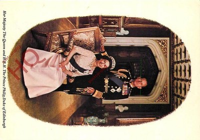 Ansichtskarte__QUEEN ELIZABETH II, MIT PRINZ PHILIP