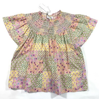 New Current Air Patchwork Flutter Sleeve Top Size XS